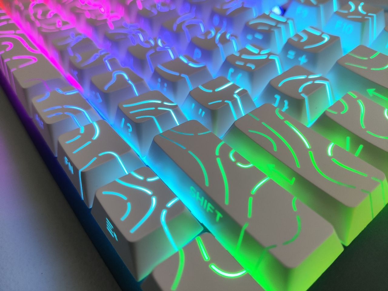Кейкапи key caps напів прозорі білі 133 шт Cherry PBT пулер