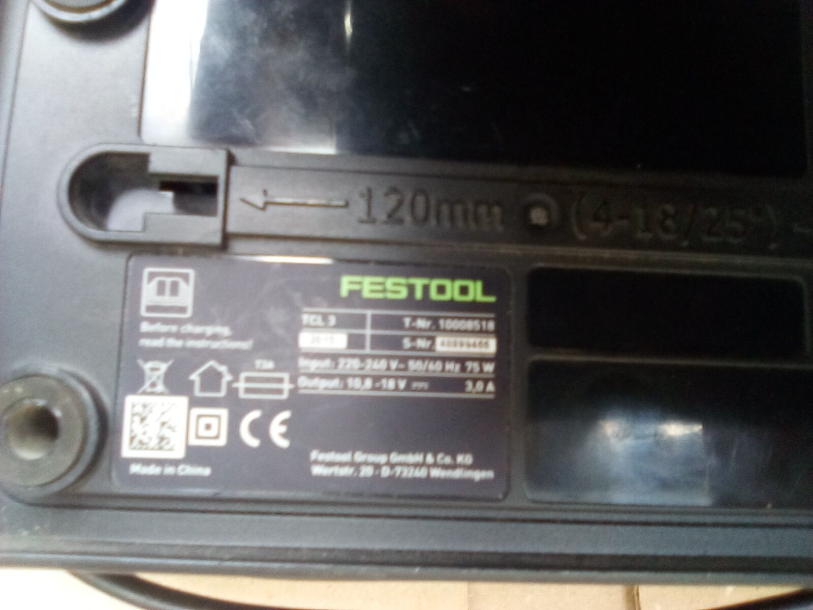 Зарядное Festool TCL 3 Nicd, NiMH, LiIon