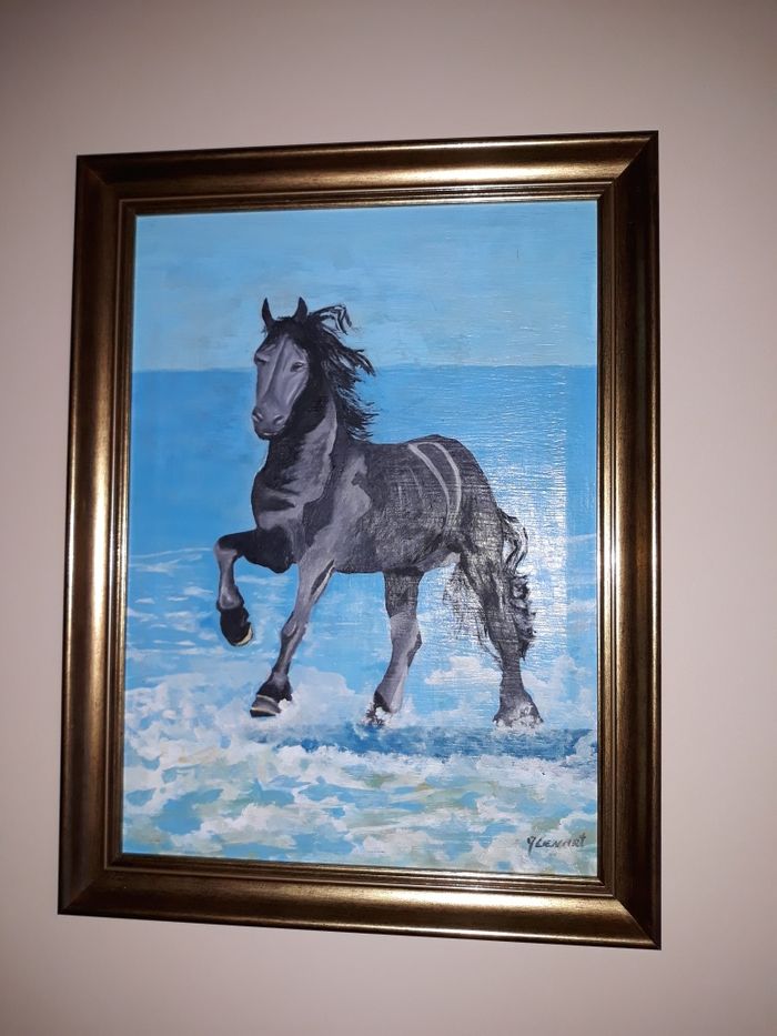 Malowany obraz na płótnie - Koń
