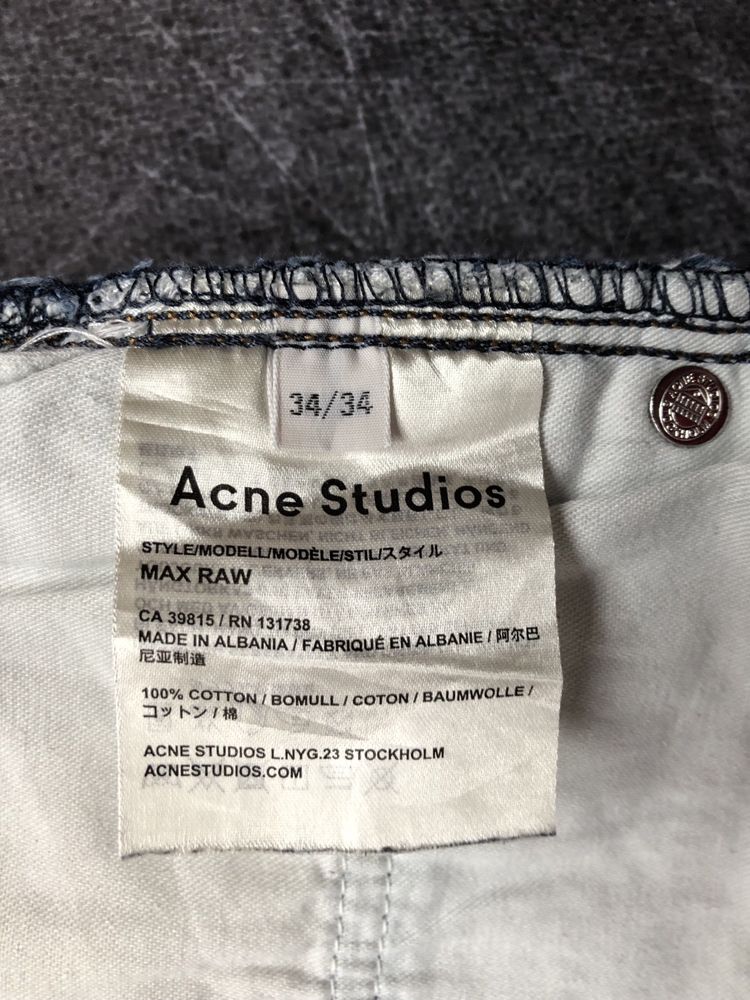 Люксові джинси ACNE STUDIOS MAX RAW оригінал 34/34 M-L