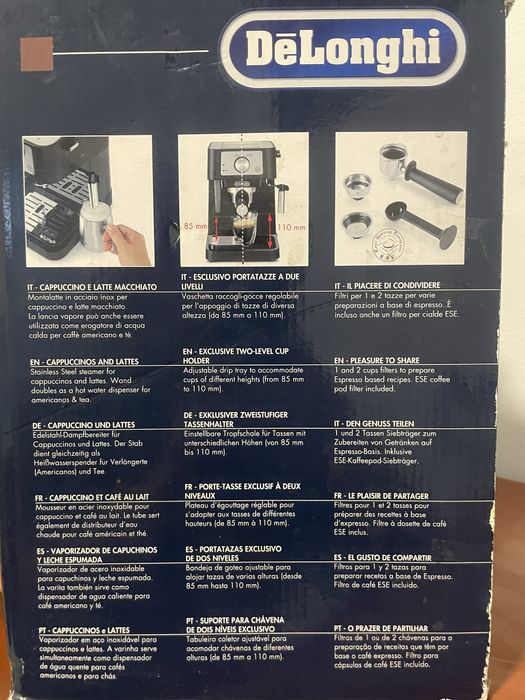 Máquina de Café Espresso e Cappuccino De’Longhi – Ótimo Estado!