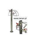 Kran ogrodowy + wieszak na wąż hydrant słupek kranik 90cm INOX