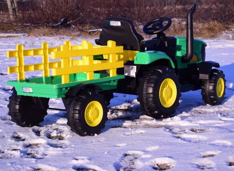 Duży traktor na akumulator dla dziecka Miękkie koła, siedzenie BluTuF