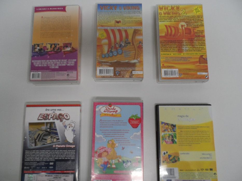 Cassetes VHS e DVDS - animação infantil