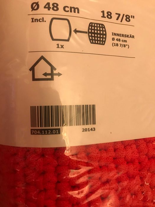 IKEA OTTERÖN 
Pokrycie pufy wewn/zewn, czerwony