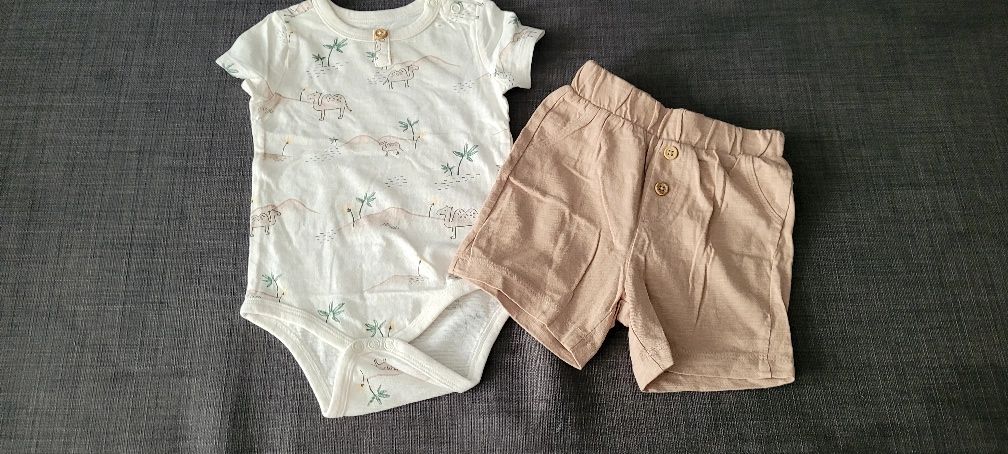 Zestaw letni body+spodenki rozmiar 74