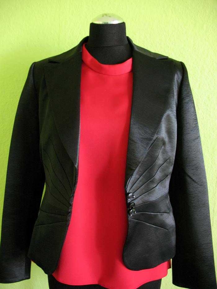 Żakiet- elegancki - marynarka - 42 XL - biust 104 cm Satyna
