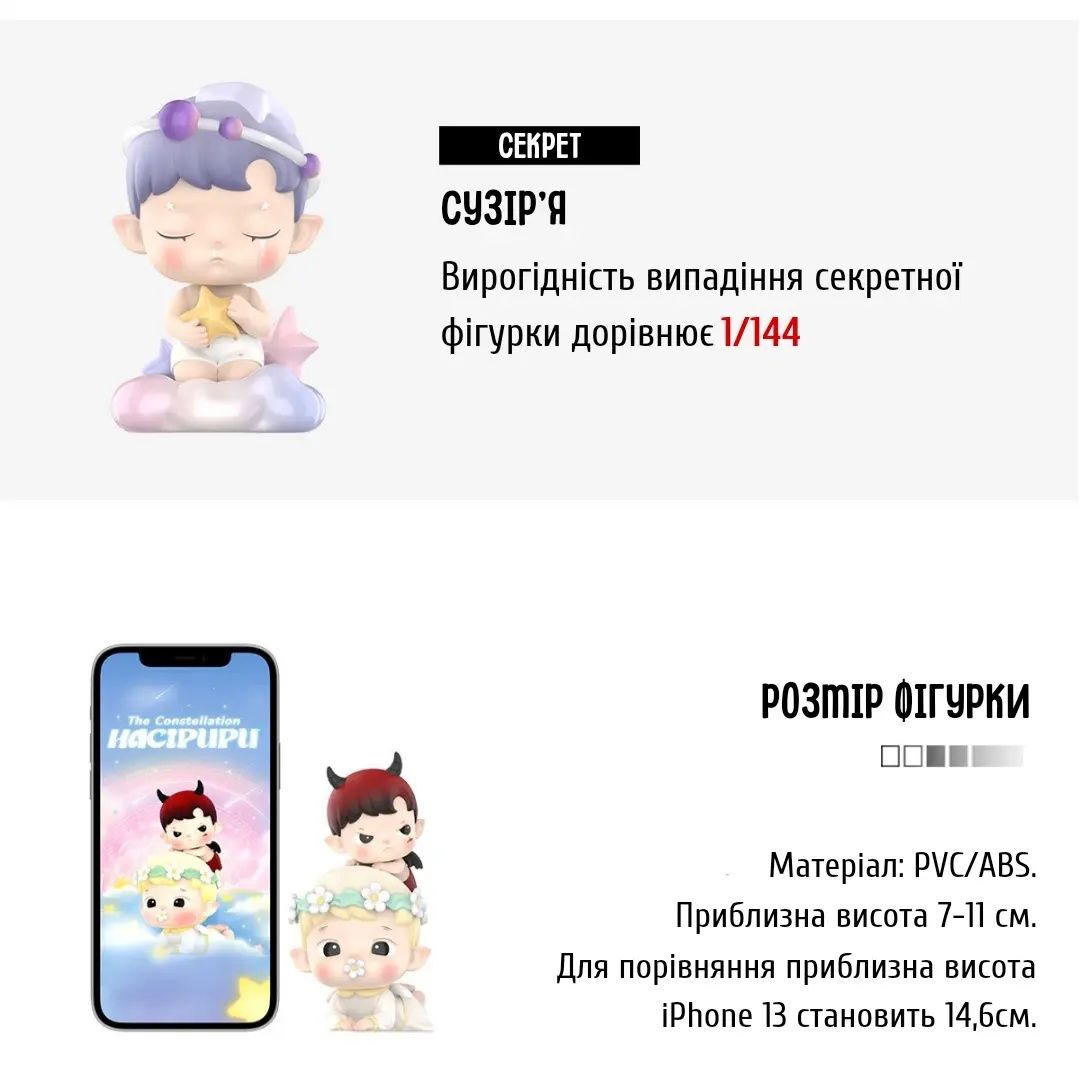 УЦІНКА! Фігурка сюрприз Hacipupu The Constellation Blind Box POP MART