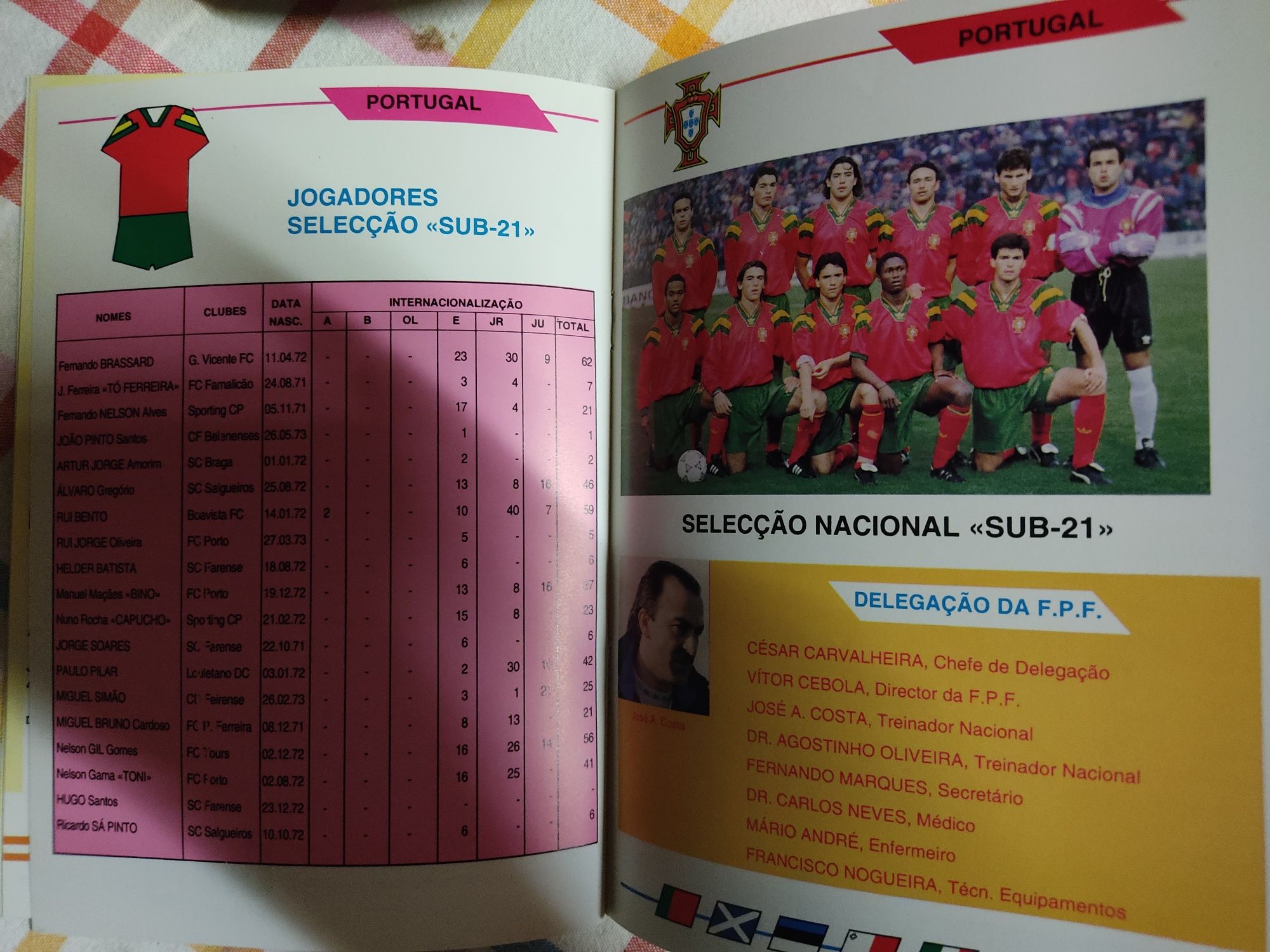 Programa de jogo Portugal Malta 1993