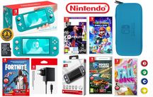 Nintendo SWITCH Lite 32GB + 64GB + 4 gry + szkło + etui + gwarancja