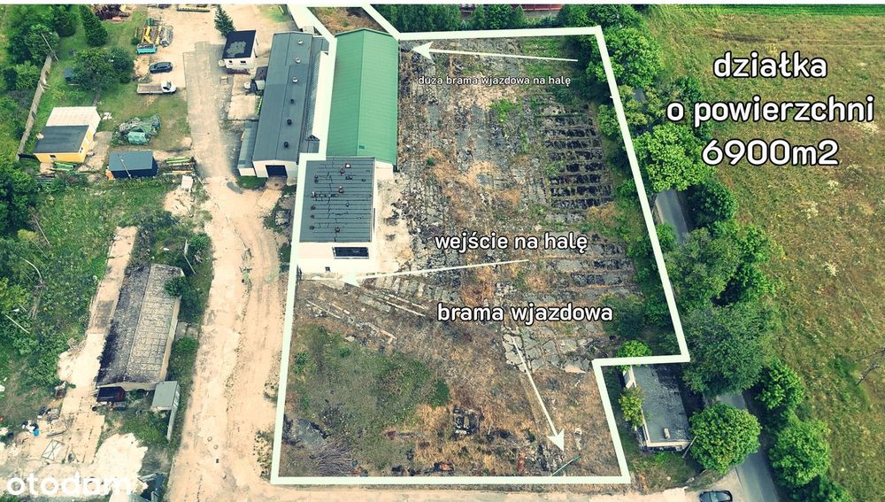 hala produkcyjna lub magazyn | blisko trasy S6 | działka 6900m2