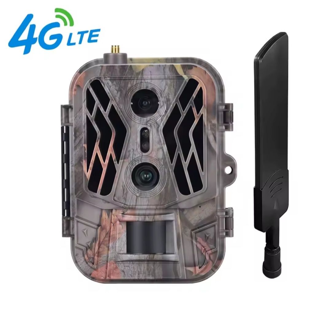 Camara de Caça 4G - Vídeo em direto/Lente dupla - Bateria de Lítio