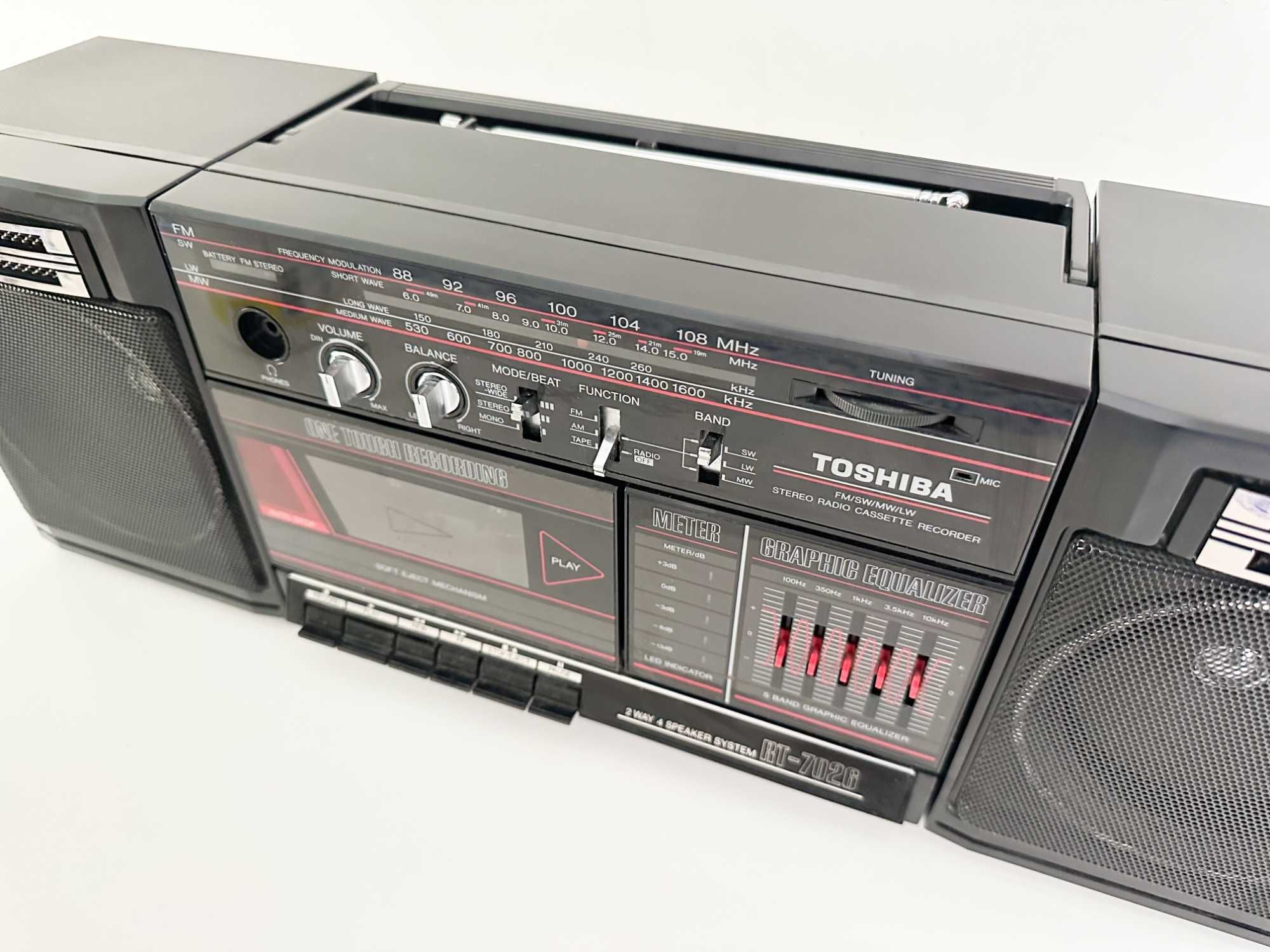 Magnetofon Toshiba RT-7026 Ghetto Blaster Boombox lata 80.
