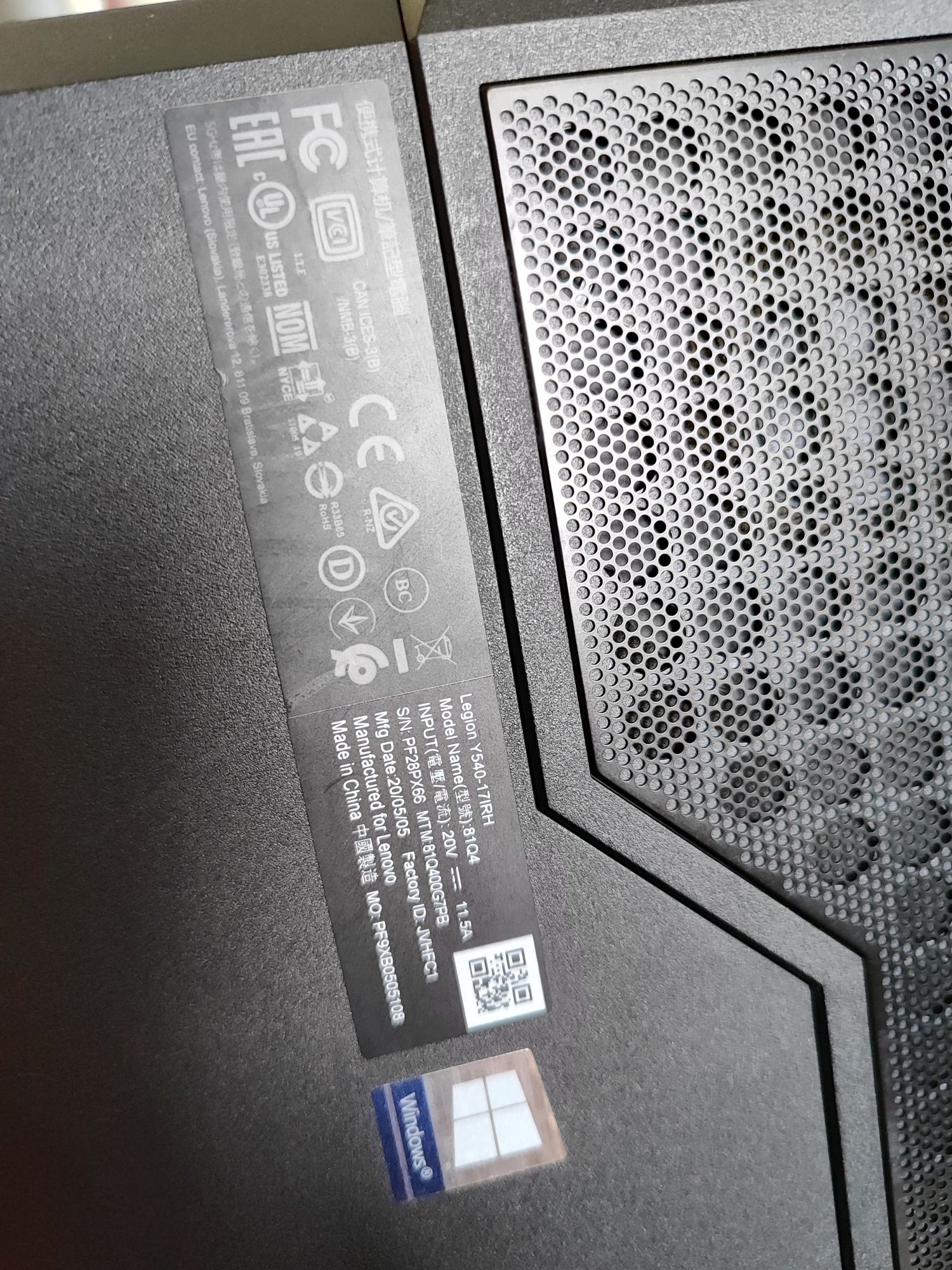 Lenovo Legion y540-17 USZKODZONY