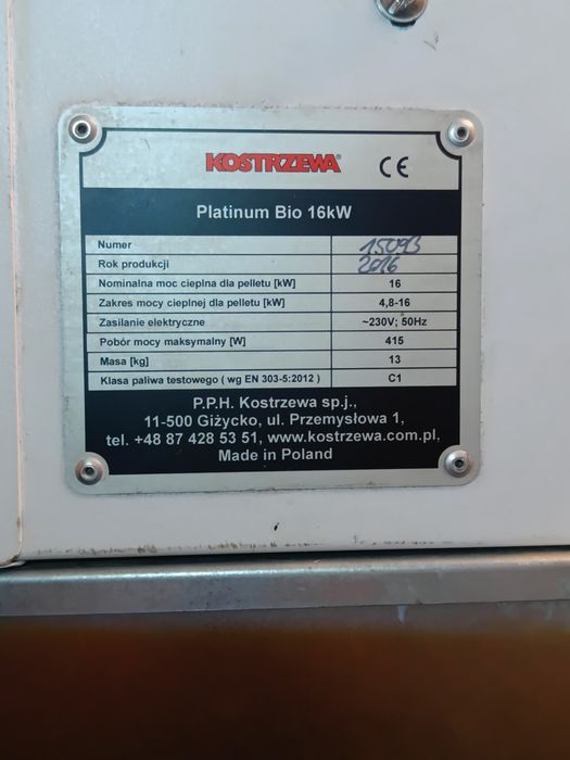 Palnik na pelet Platinium BIO 1 Kostrzewa - 16kW ZESTAW