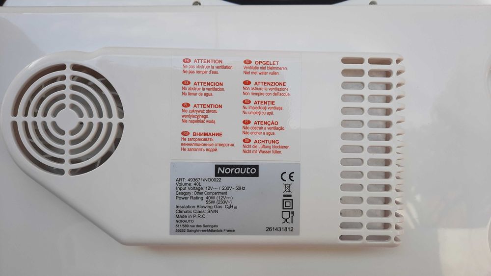 Geleira Elétrica NORAUTO 12/230V (40L) como nova