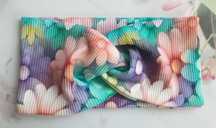 Szeroka OPASKA dla dziewczynki wiosna prążek handmade rozmiary