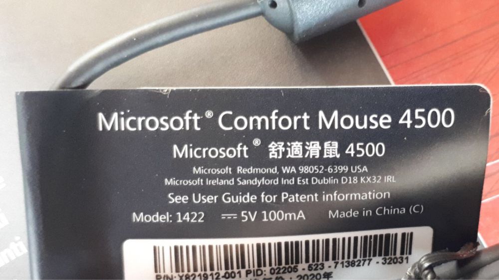 Мышь Microsoft Comfort Mouse 4500