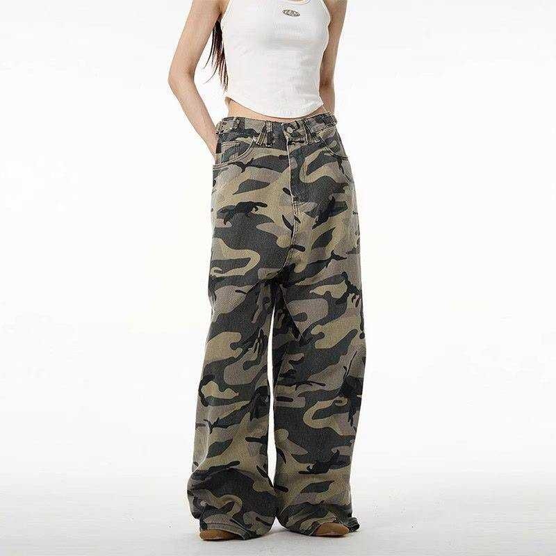 Унісекс карго камуфляжні штани. кrealtree, хакі baggy camo Y2K широкі