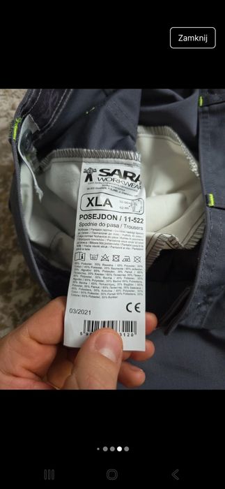 Nowy komplet męski roboczy spodnie bluza rozmiar m/l