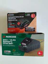 NOWA Parkside bateria akumulator 2ah b1 i ładowarka PLG C1 20V