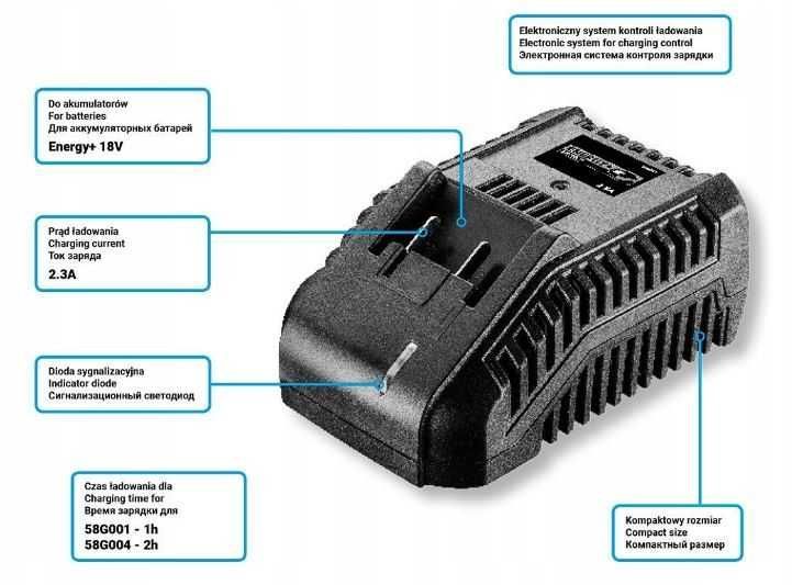 Ładowarka do akumulatorów 18V GRAPHITE AKU 1796