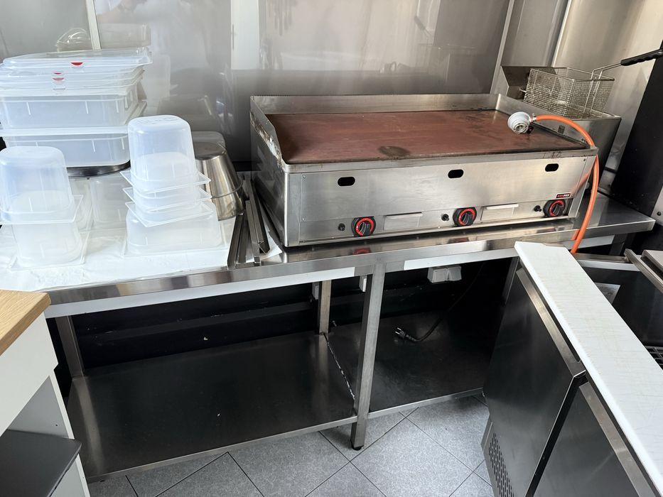 Stól gastronomiczny  200x60, frytownica, pólka gastronomiczna