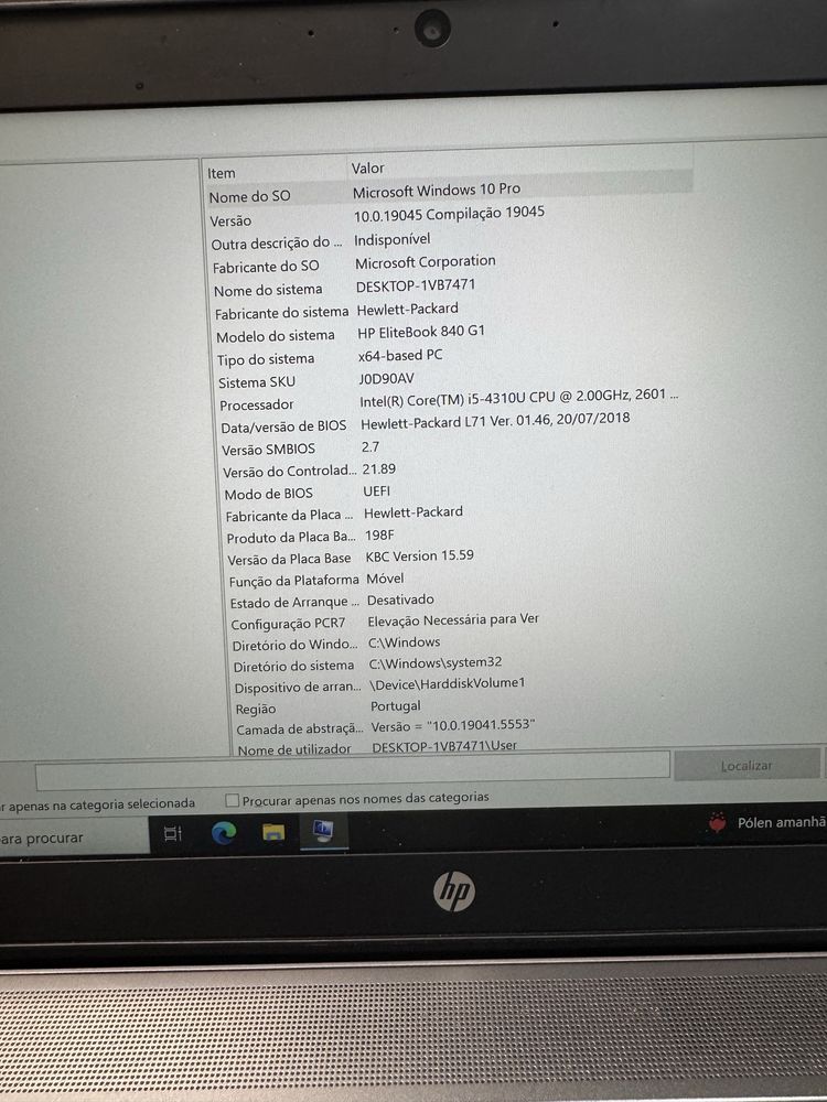 PC HP Elitebook 840 G1