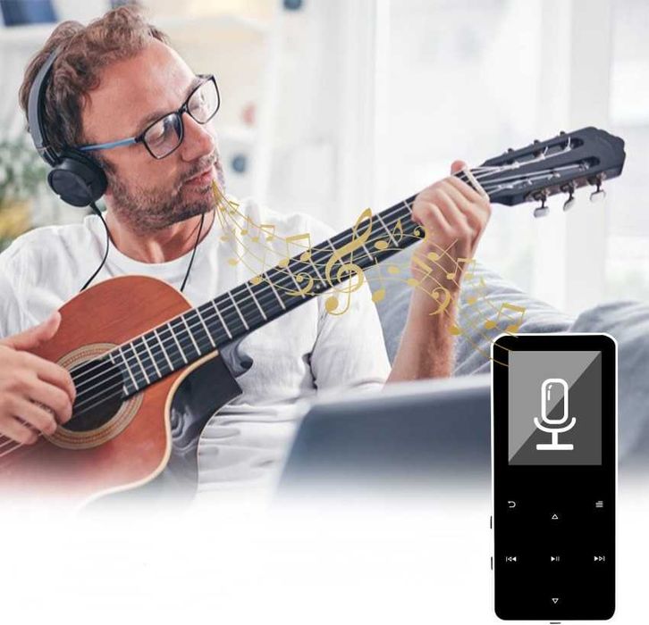 Odtwarzacz MP4 MP3 16GB Bluetooth 5.0 Radio Dyktafon Głośnik Alarm