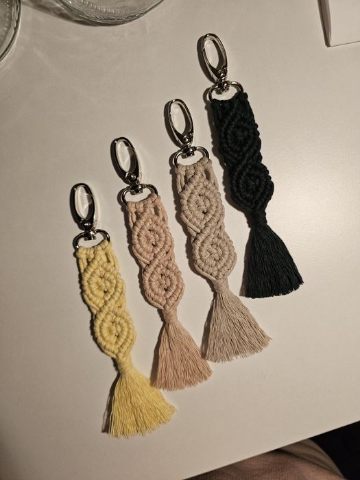 Breloczek bawełniany sznurek makrama boho podziękowanie