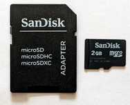 Karta pamięci SanDisk microSD 2gb + adapter SD micro SD 2 GB