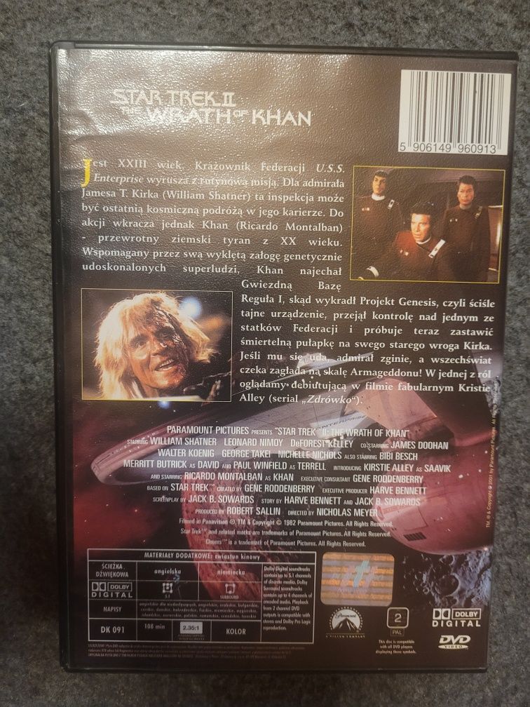 DVD Star Trek II Gniew Khana 2001 Paramount napisy PL