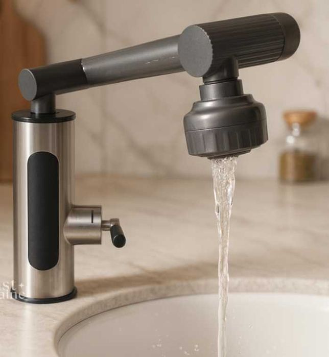 Проточный водонагреватель смеситель бойлер кран дисплей режимы струй