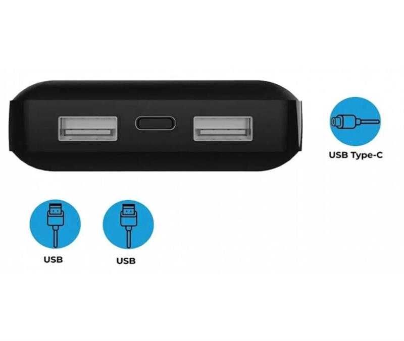 УМБ RealPower PB-20k SE Powerbank 20000mAh Black (PB-20k) ПАВЕРБАНК