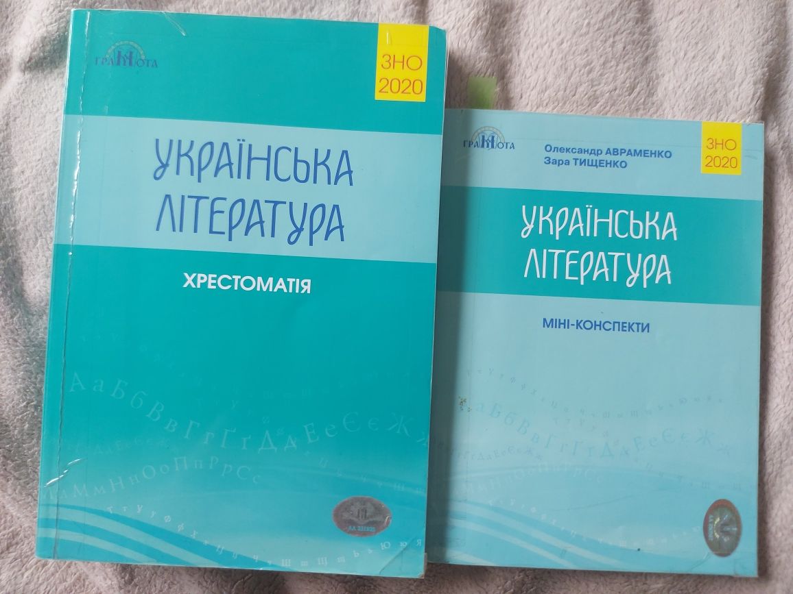 ЗНО НМТ українстка література хрестоматія міні конспекти Авраменко