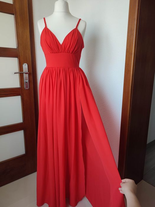 Sukienka długa maxi czerwona red dress LOU ślub wesele wedding
