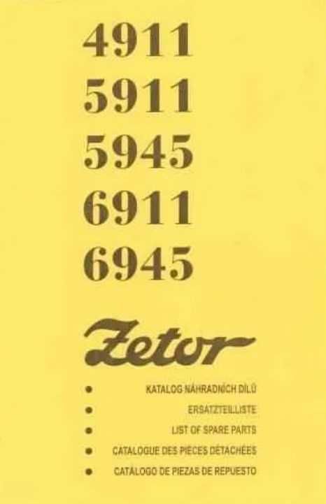 Katalog części Zetor 4911, 5911, 5945, 6911, 6945