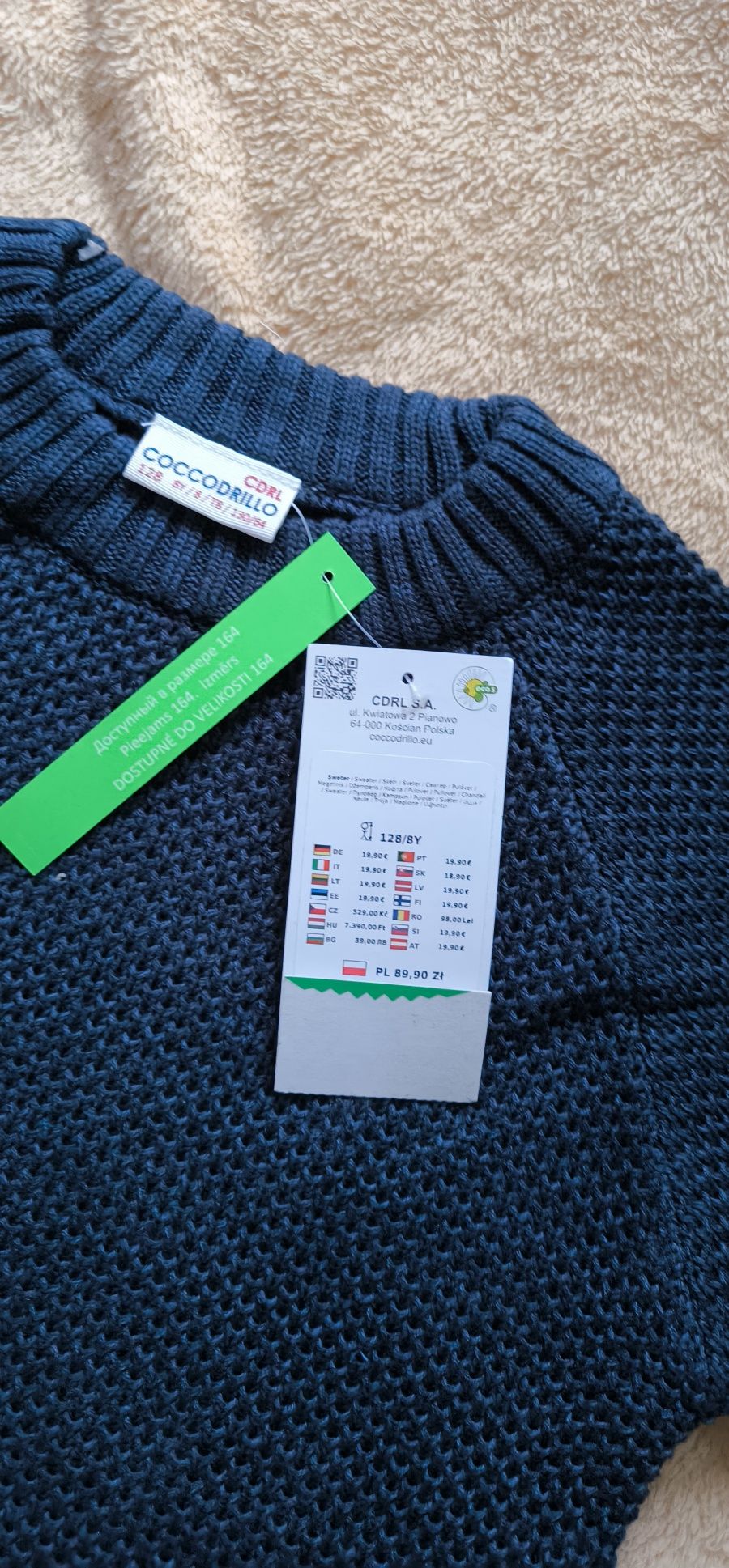 Nowy sweter coccodrillo r. 128