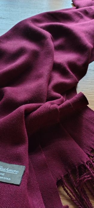 Kaszmir bordo z czekoladą