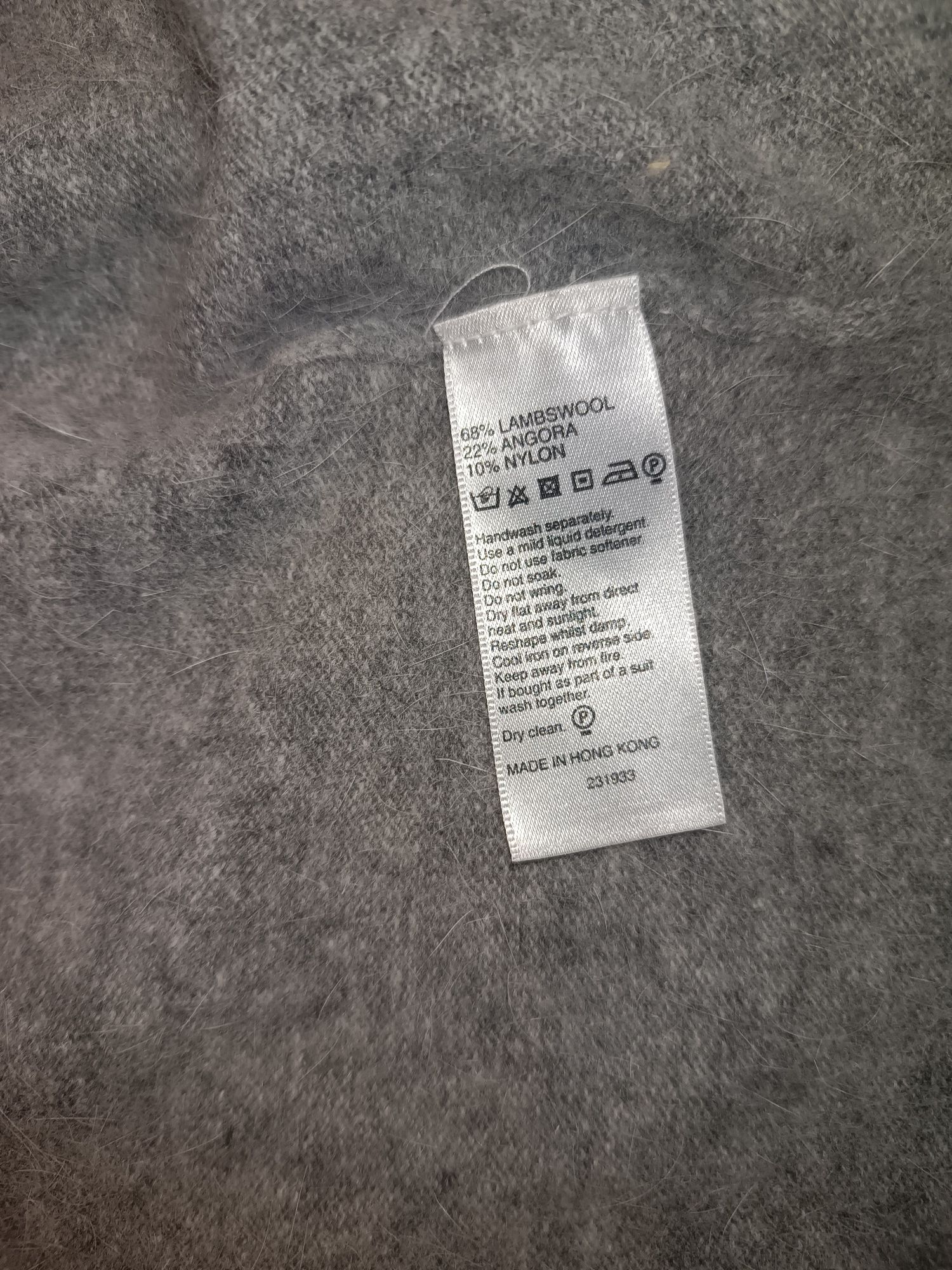 Szary sweterek rozpinany Monsoon 14 XL 42 owcza Wełna angora