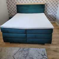 Łóżko kontynentalne do sypialni 160×200 kolor ciemny zielony