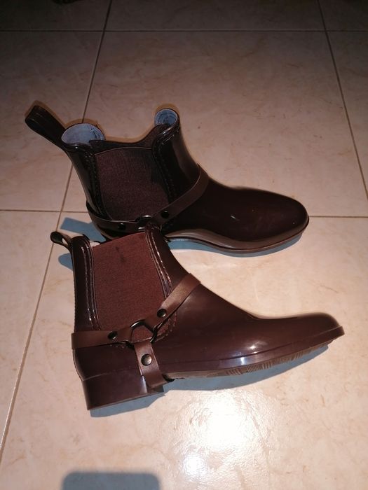 Botins de chuva castanhos 37