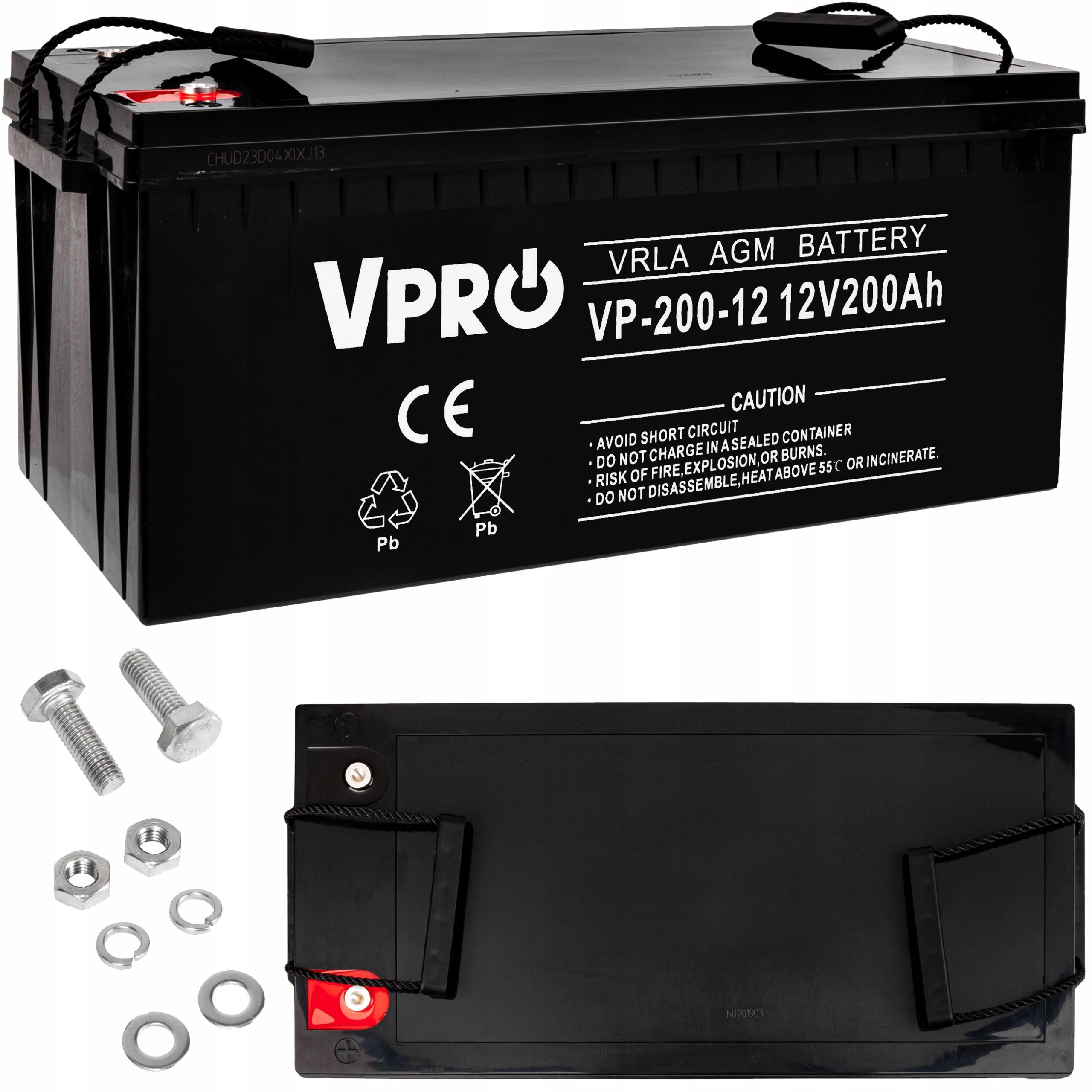 Akumulator żelowy AGM bateria do UPS 12V 200Ah (AKU13)