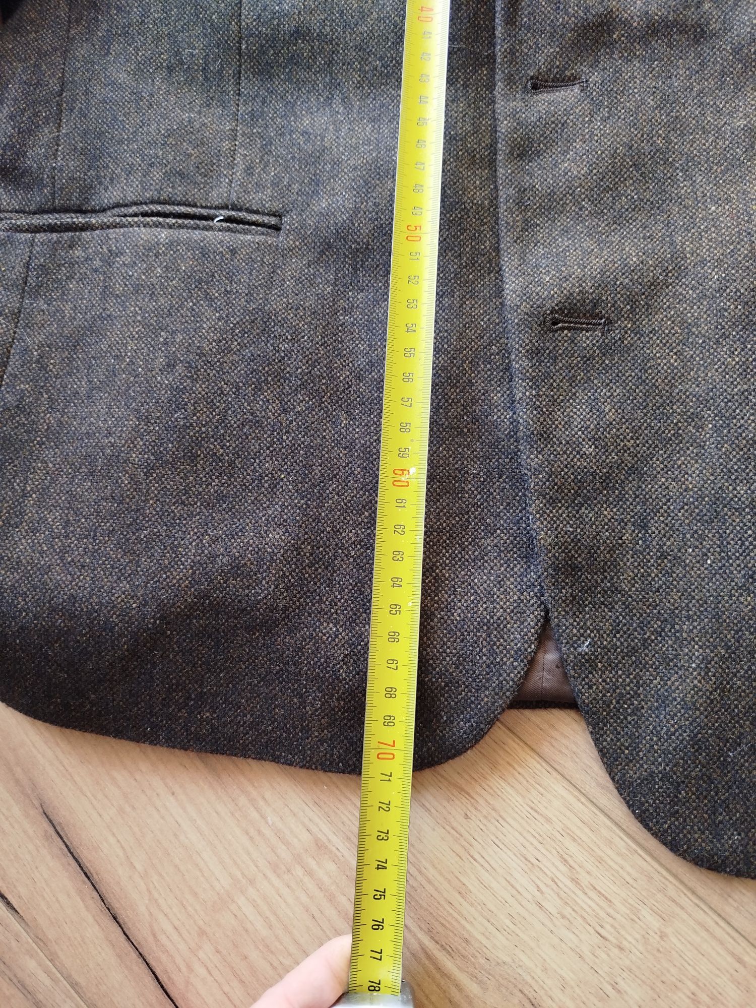 marynarka tommy wełniana old money z latami na lokciach oversize