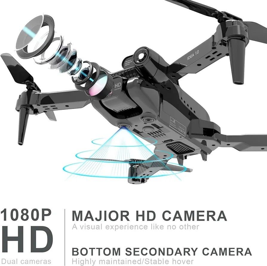 Mini Drones z kamerą 1080P HD dla dorosłych i początkuj, składany FPV