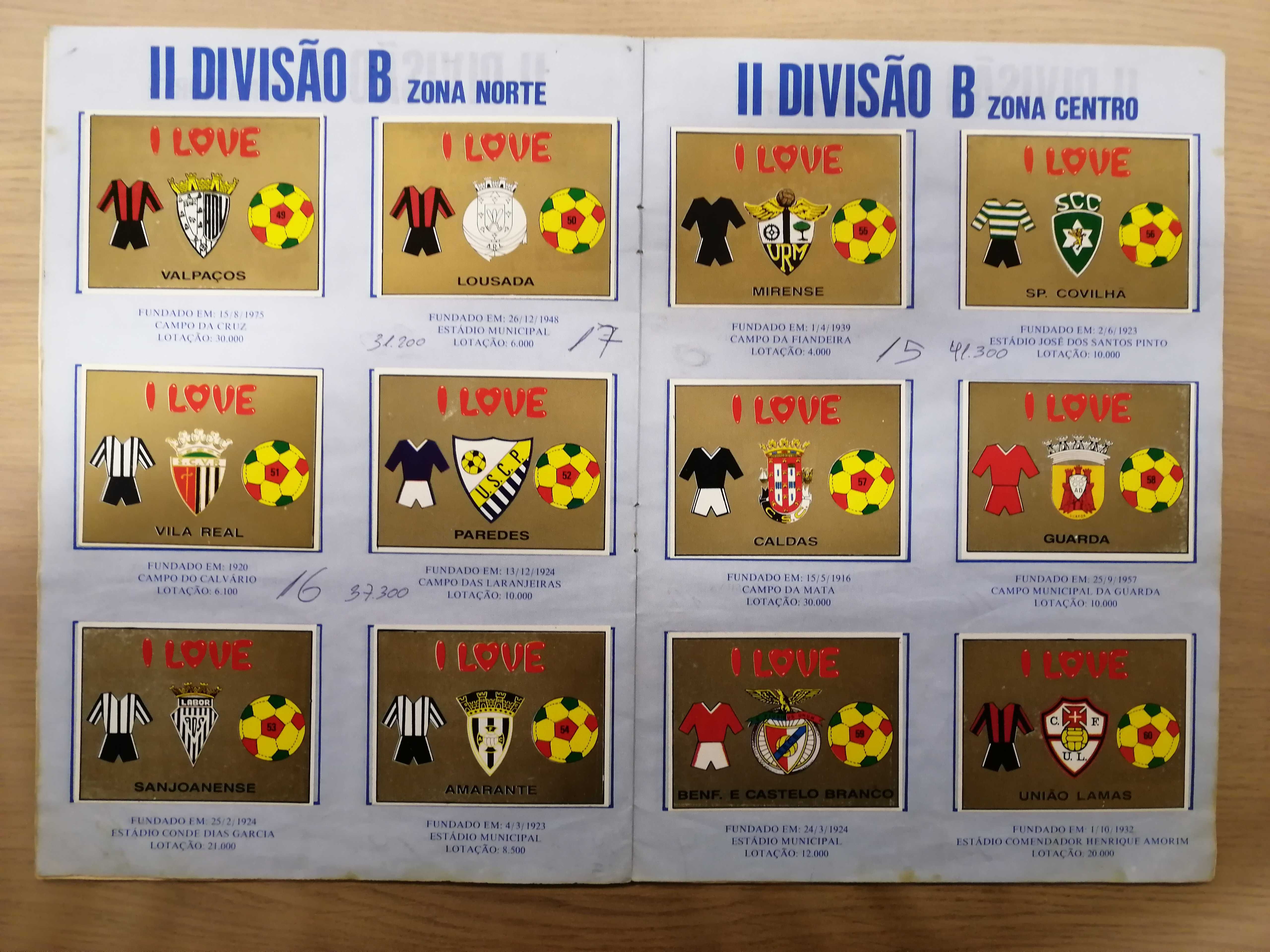 Caderneta Futebol I LOVE o meu clube - Manil [Incompleta]