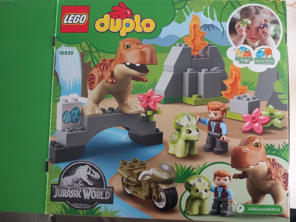 LEGO DUPLO 10939 T-Rex e Triceratops a fuga dos dinossauros [Usado]