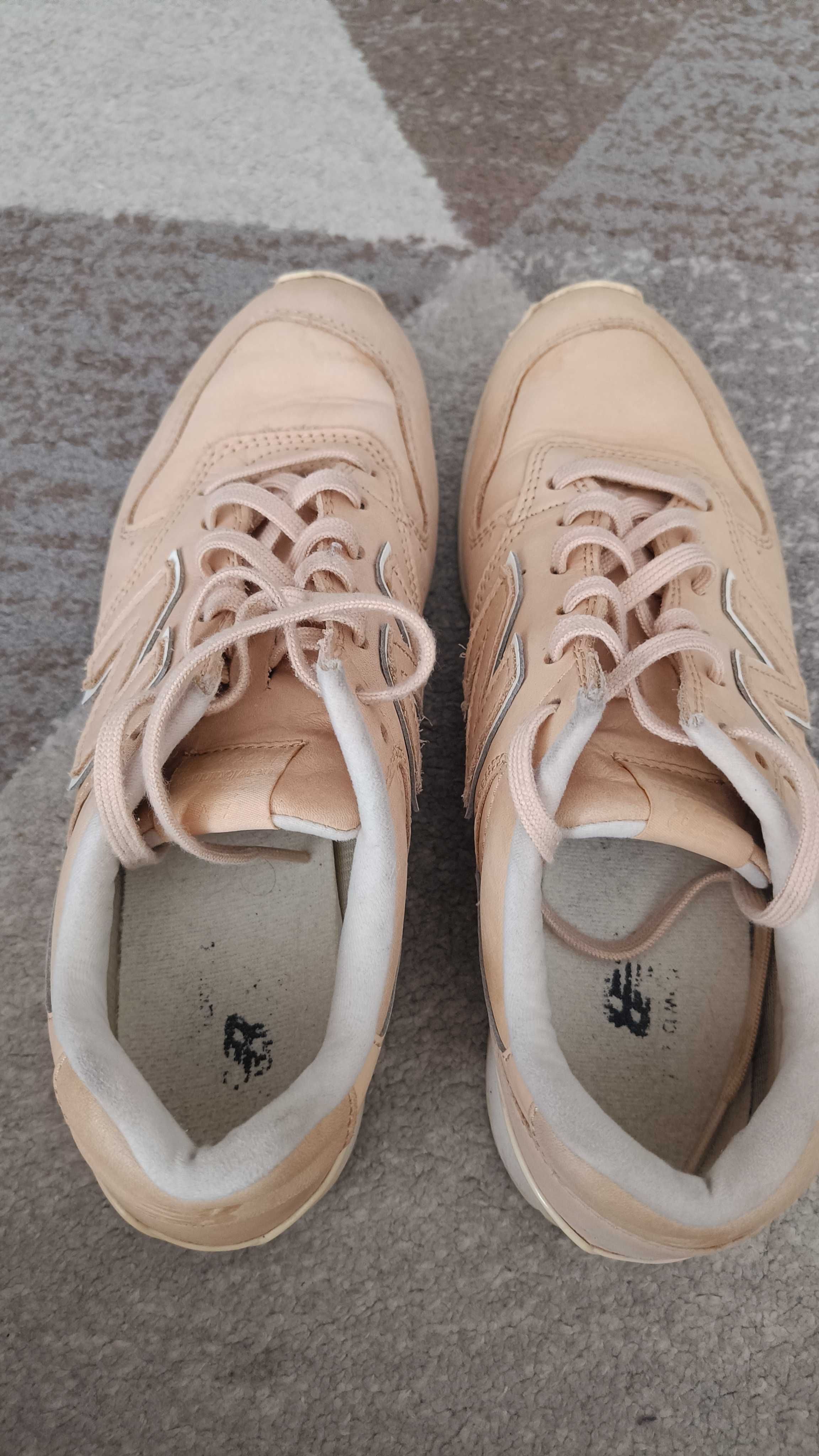 New Balance 996 damskie sneakersy beżowa skóra naturalna 39 25,5cm