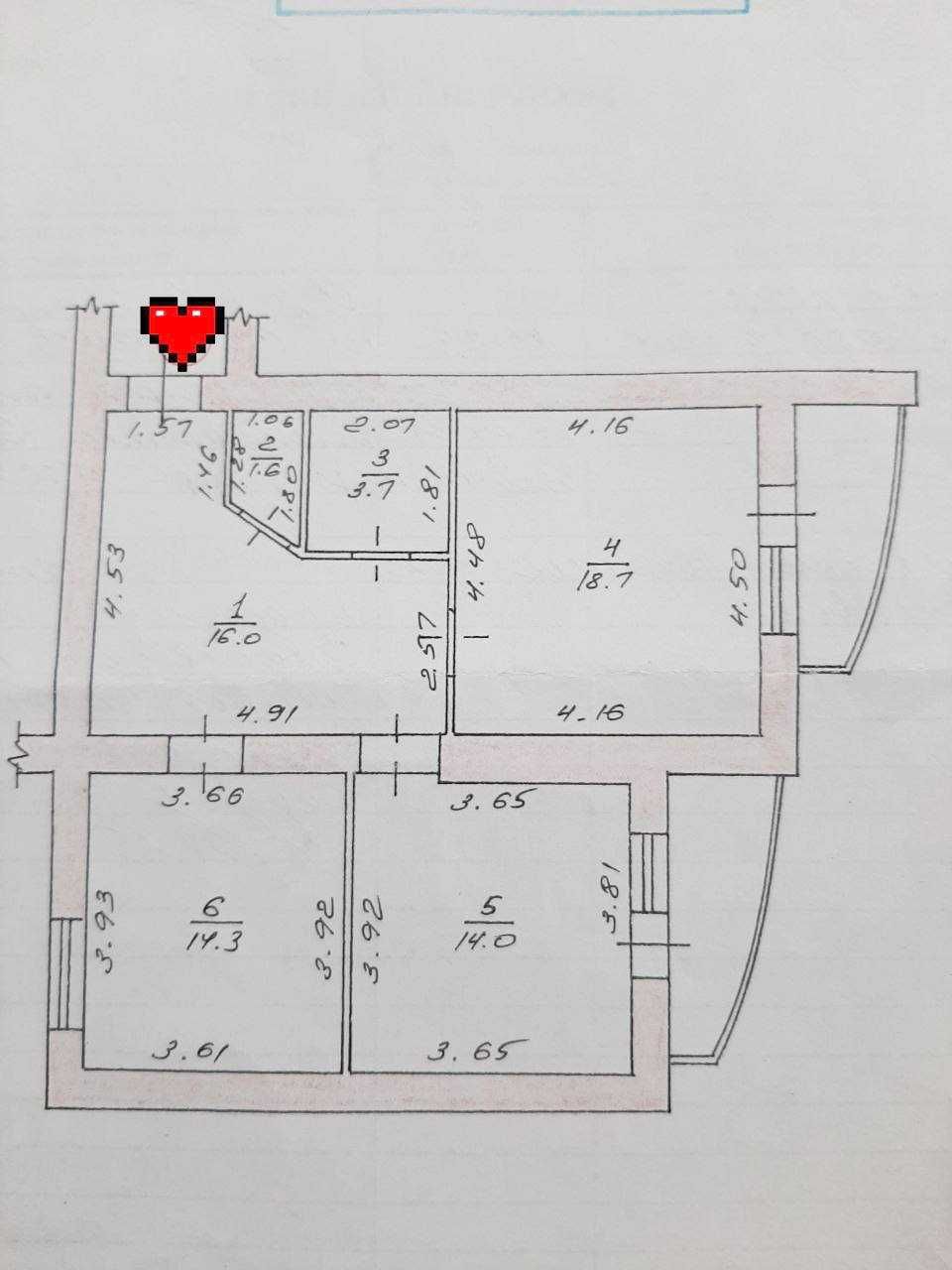 Без комиссии АН, Продам нестандартную 2к.кв. на Песках