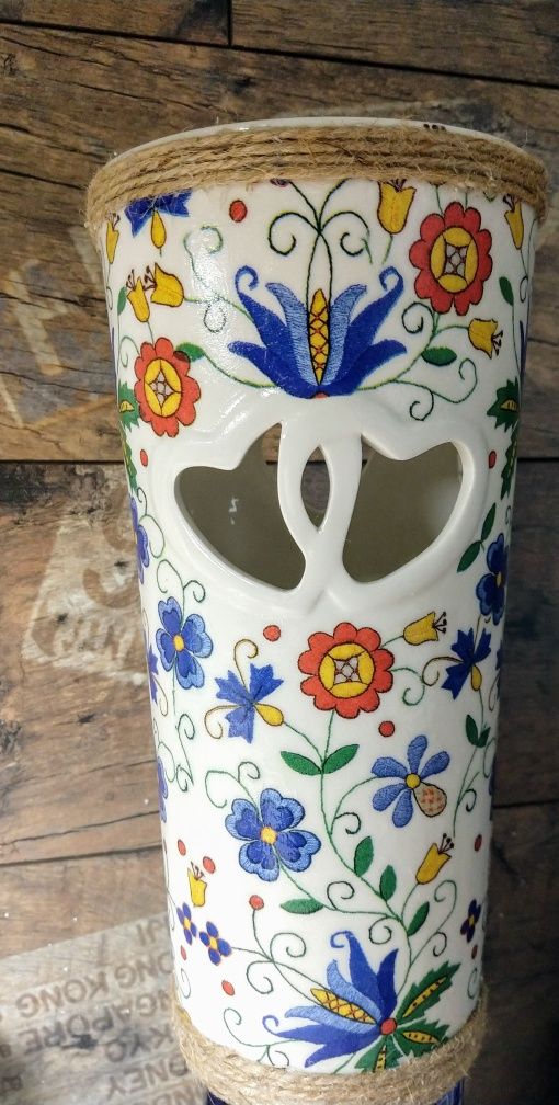 Dekoracja wazon decoupage